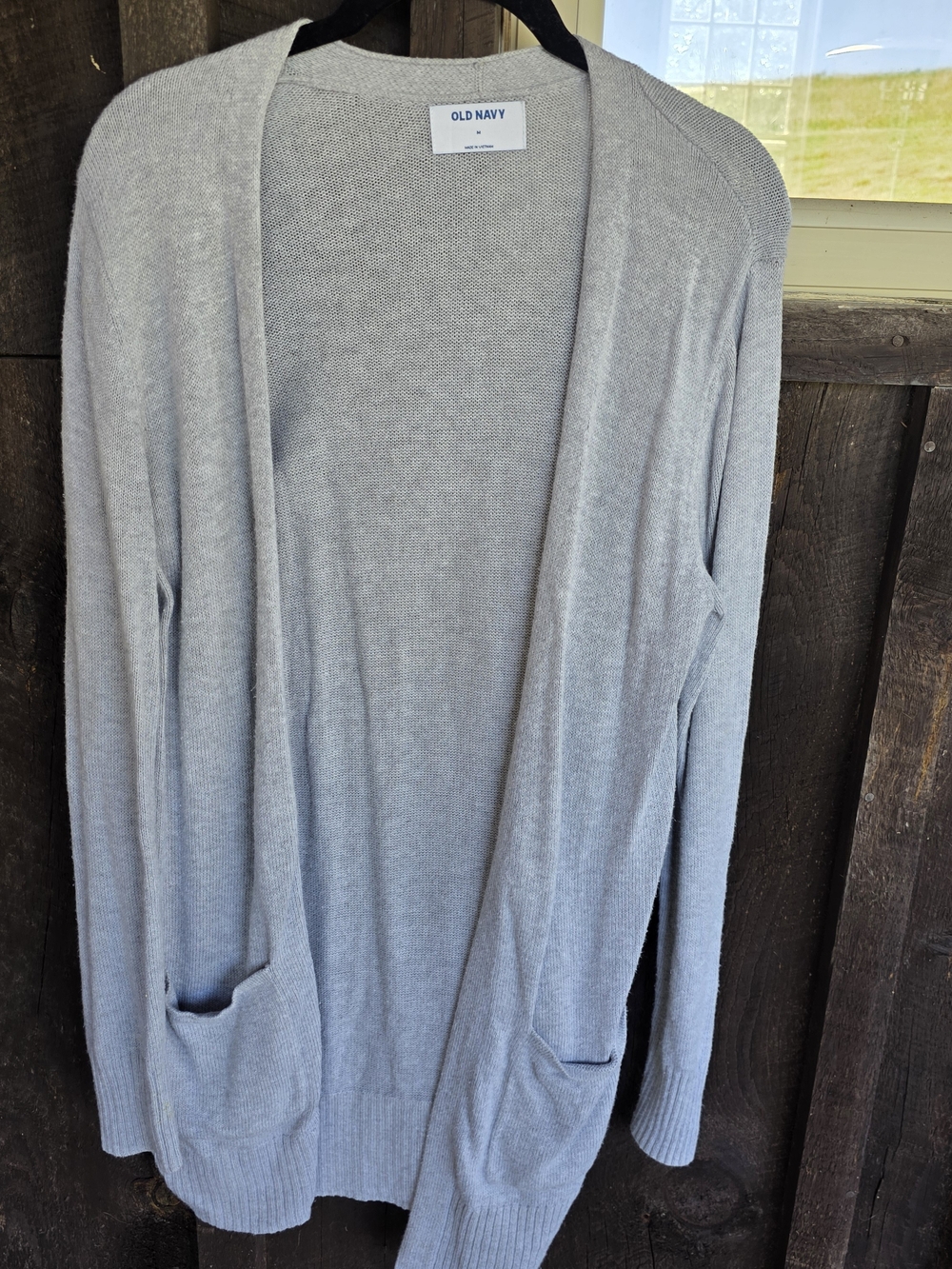 Old Navy Women's Light Heather Gray Open-Front Cardigan